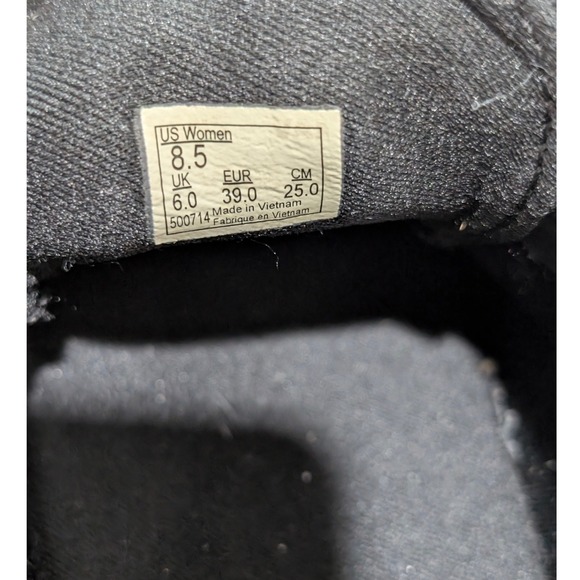 Vans Ward Low Top Sneakers Black White Suede Canvas Womens 8.5 500714 Old Skool - Picture 4 of 9